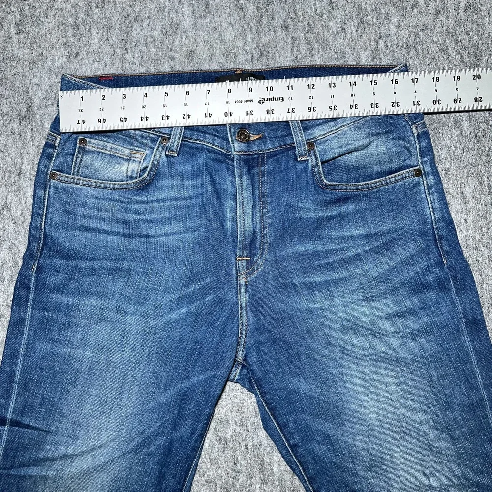 7 For All Mankind Jeans Men 32x33 Blue Adrien Series 7 Med Wash Denim Straight